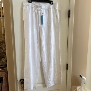 Draper James White Wide Leg Pants